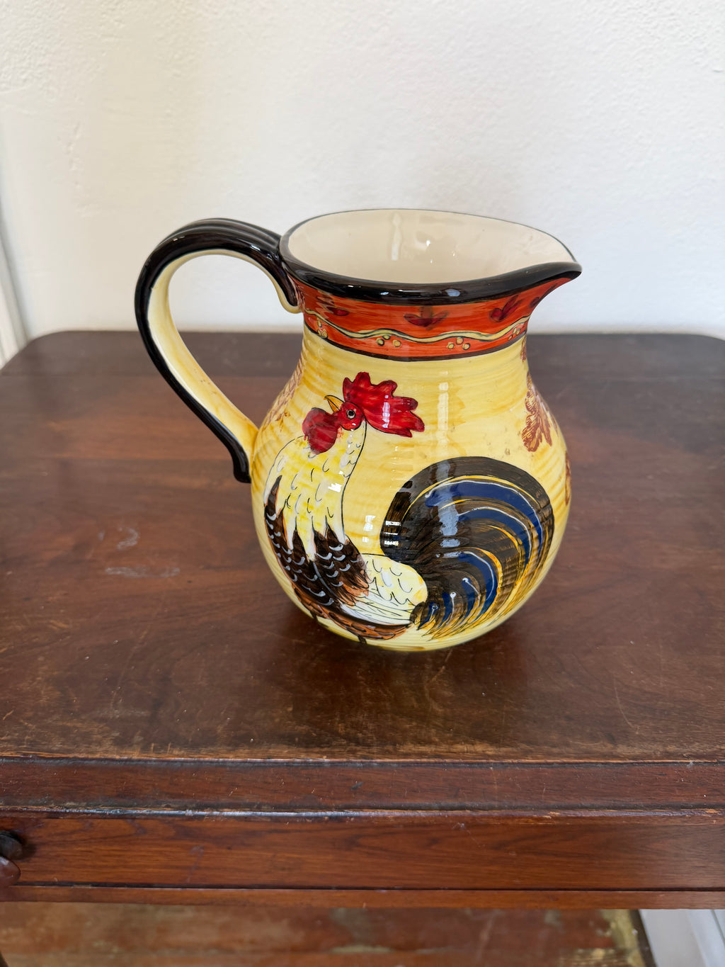 Ceramic Rooster Pitcher