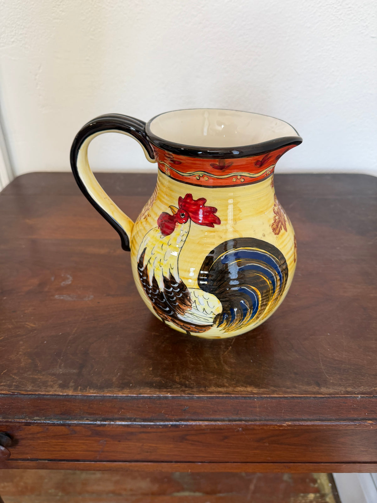 Ceramic Rooster Pitcher