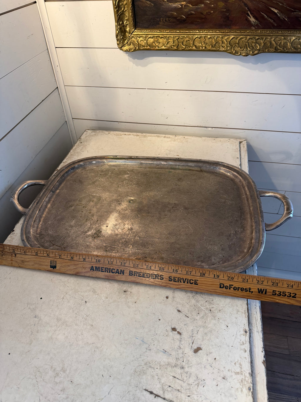 Large Silver Plate Platter