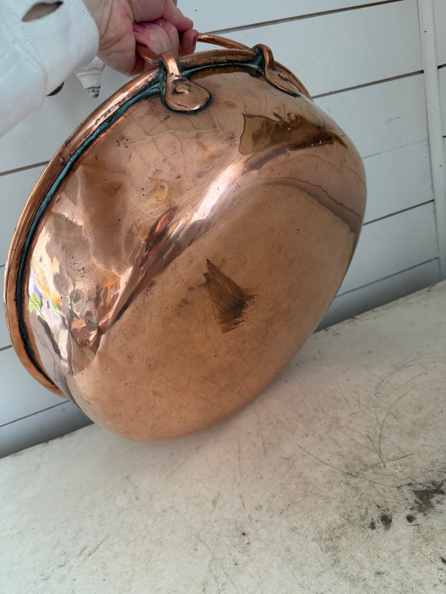 Extra Large Antique George III Copper Pan, 1800s