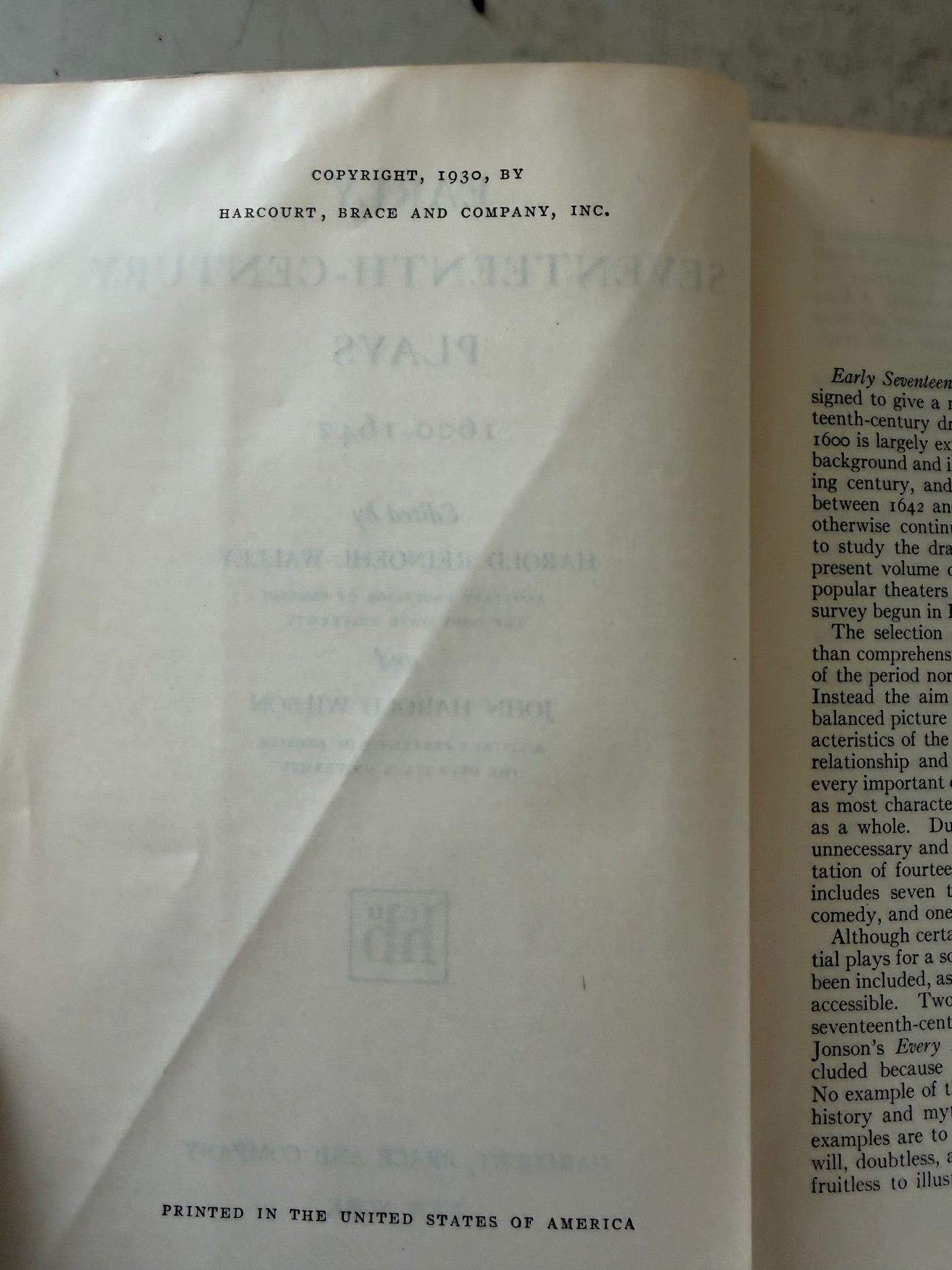 Early 17th century plays book