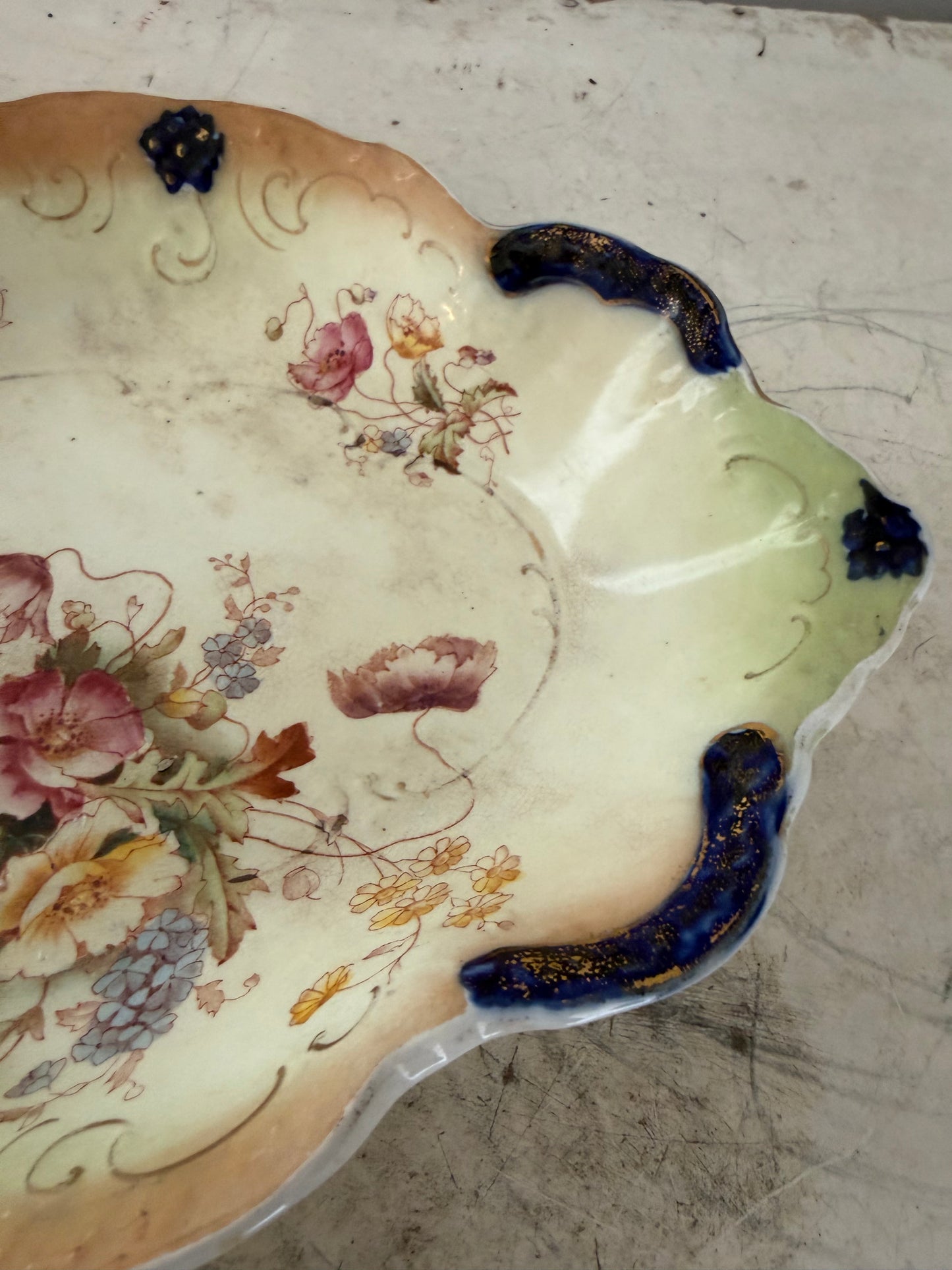 Antique Dovedale Ironstone Serving Bowl