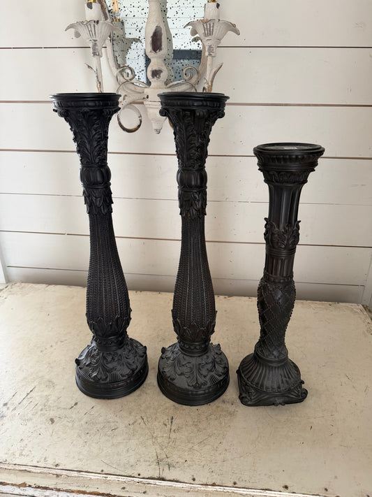 Fitz and Floyd Regency pillar candlesticks set of three will get makeover