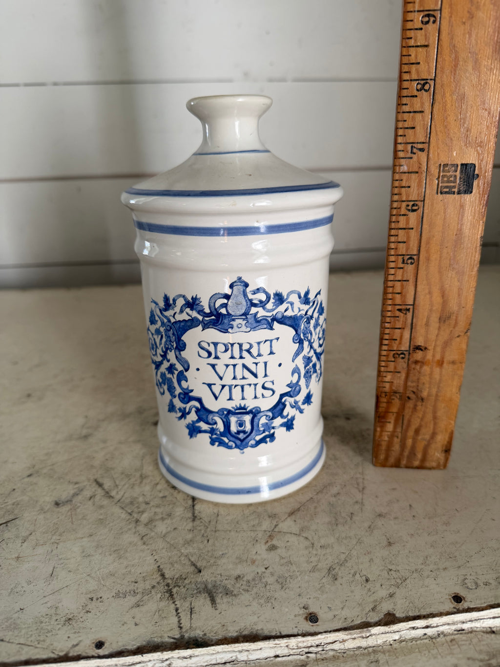 Apothecary Style Paul Masson "Spirit Vini Vitis" Decanter - Missing Stopper