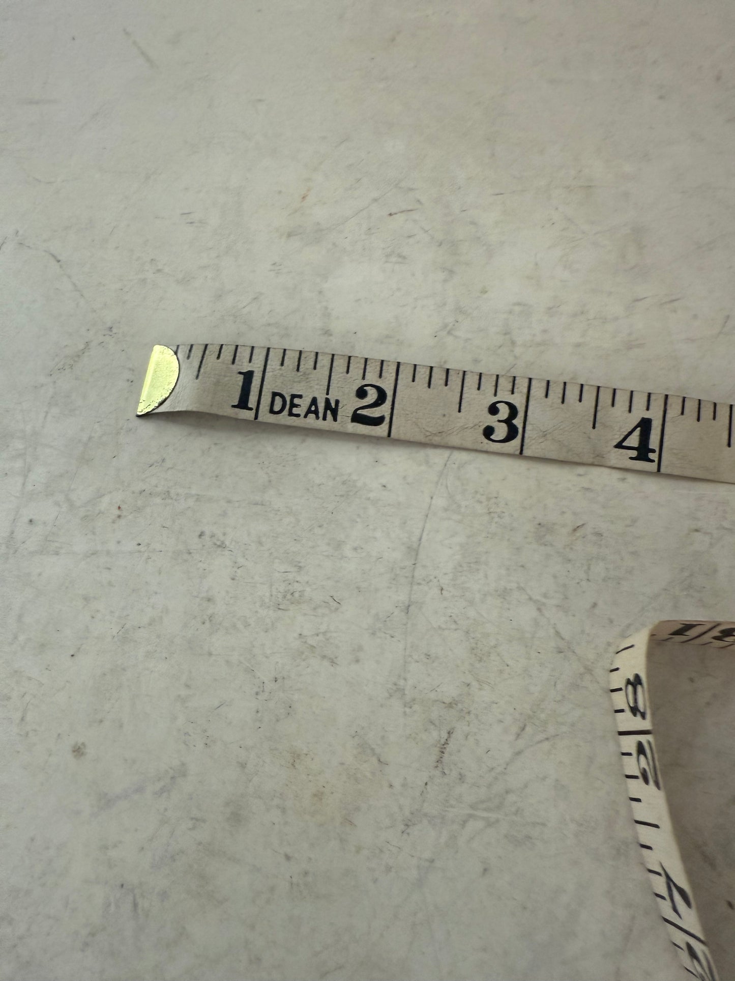 Vintage Dean tape measure - made in England white