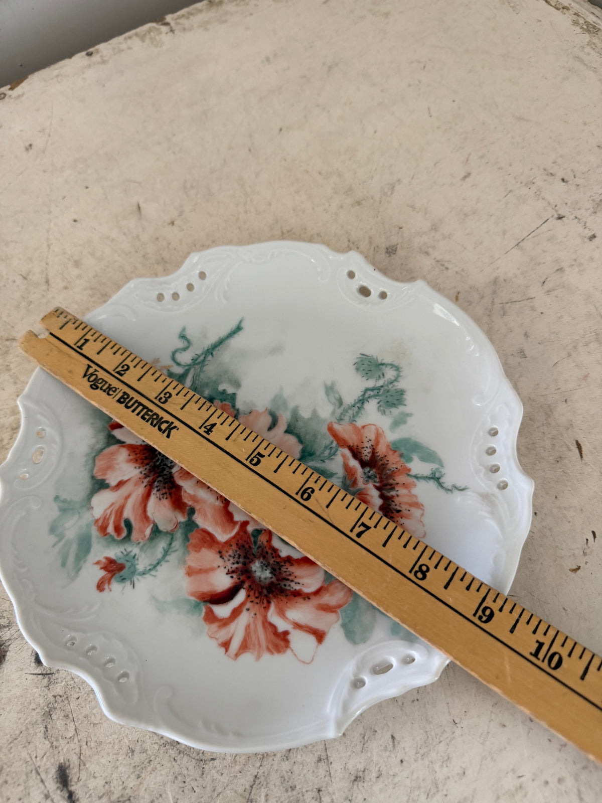 Vintage Hand-painted Poppy’s plate
