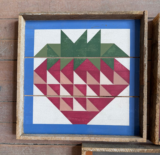 Hand Painted Barn Quilt Art - reclaimed lath frames - sold individually
