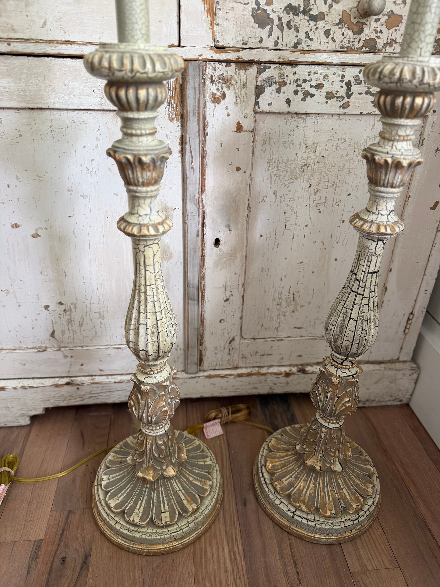 Set of tall French style candlesticks will get makeover