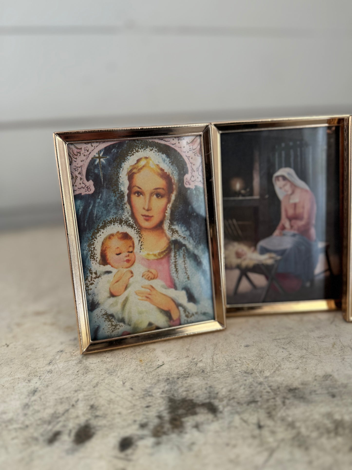 Set of 3 Mary and Child Framed Prints 3x5