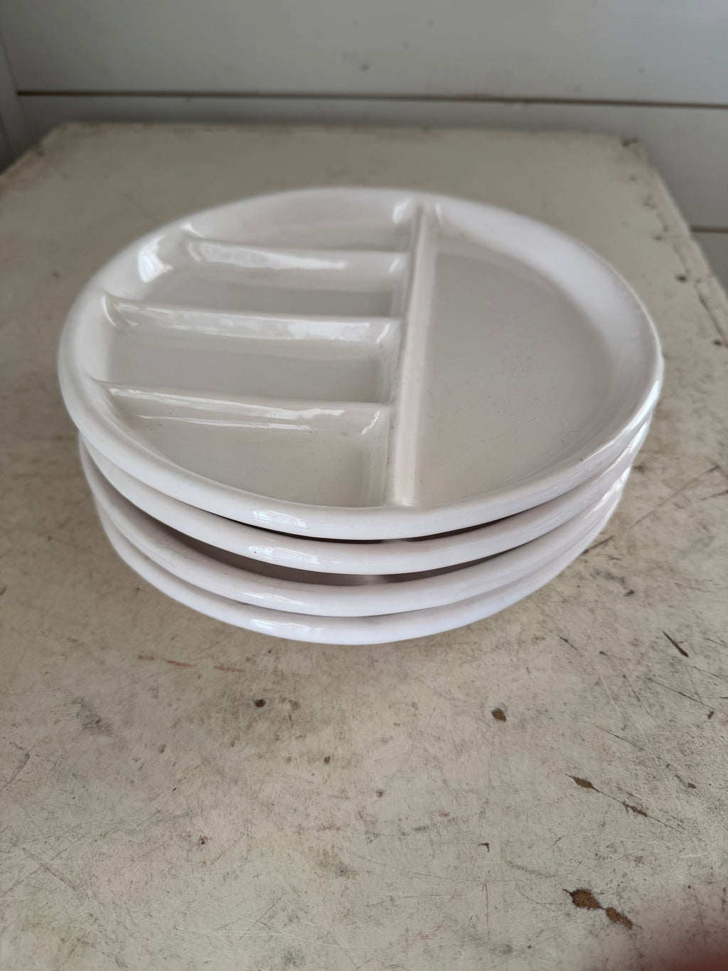 Divided Ceramic Fondue Plate Sold Individually