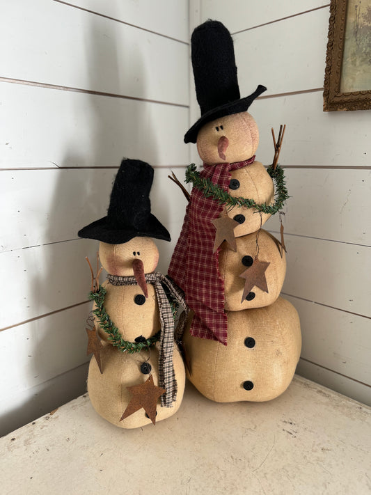 Primitive Snowman - Sold Individually