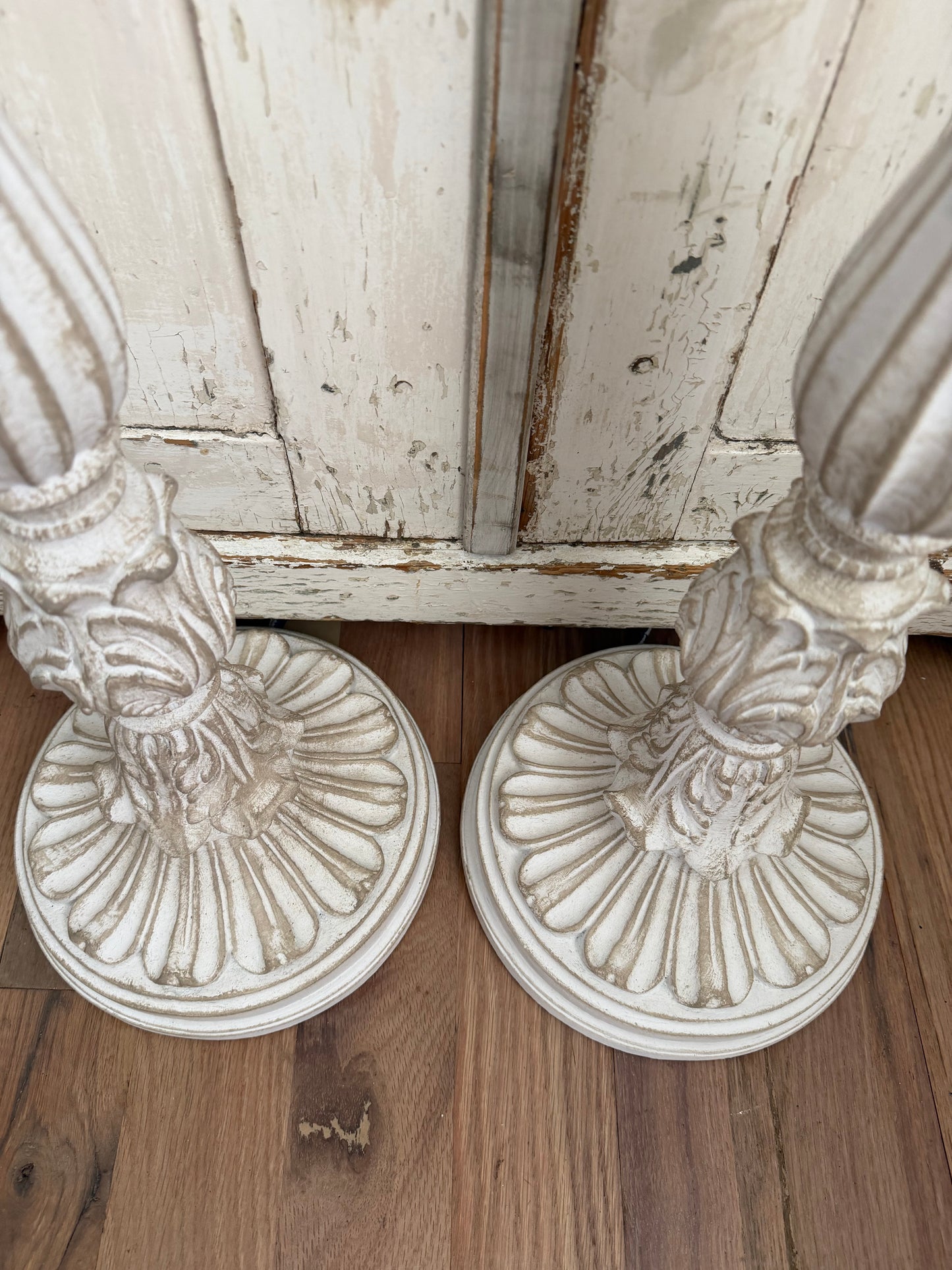 Set of Ornate Hand Painted Lamps