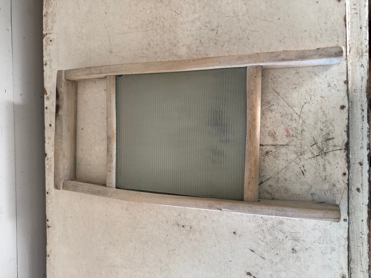 Traditional glass washboard as is