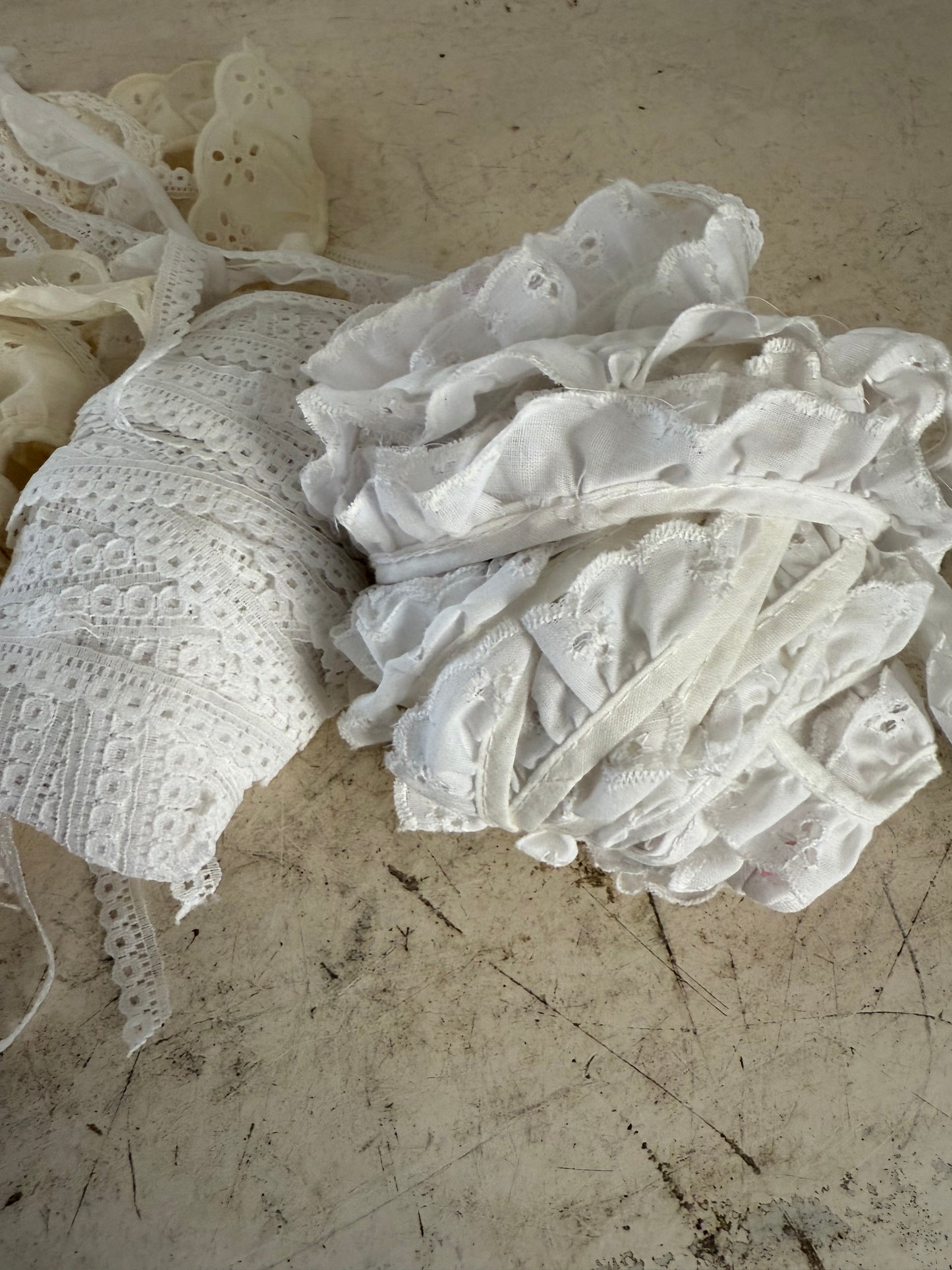 Lot of Vintage Eyelet Lace