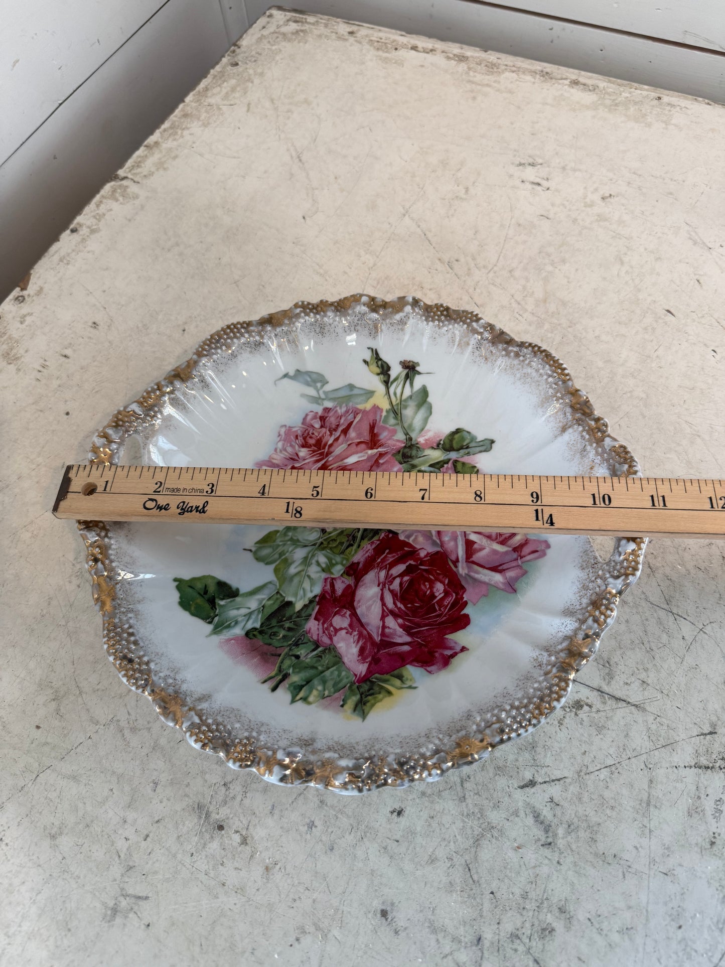 1905 Antique Z.S. & Co Regina Bavaria Victorian Ornate Floral Serving Plate