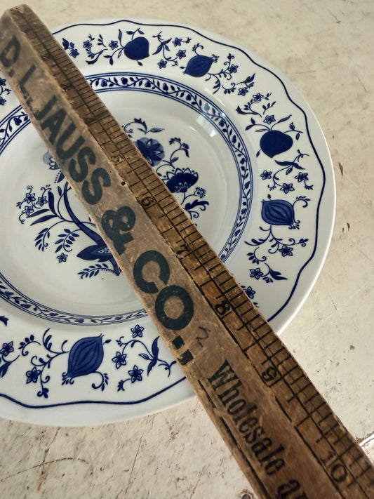 Chipped blue onion bowl