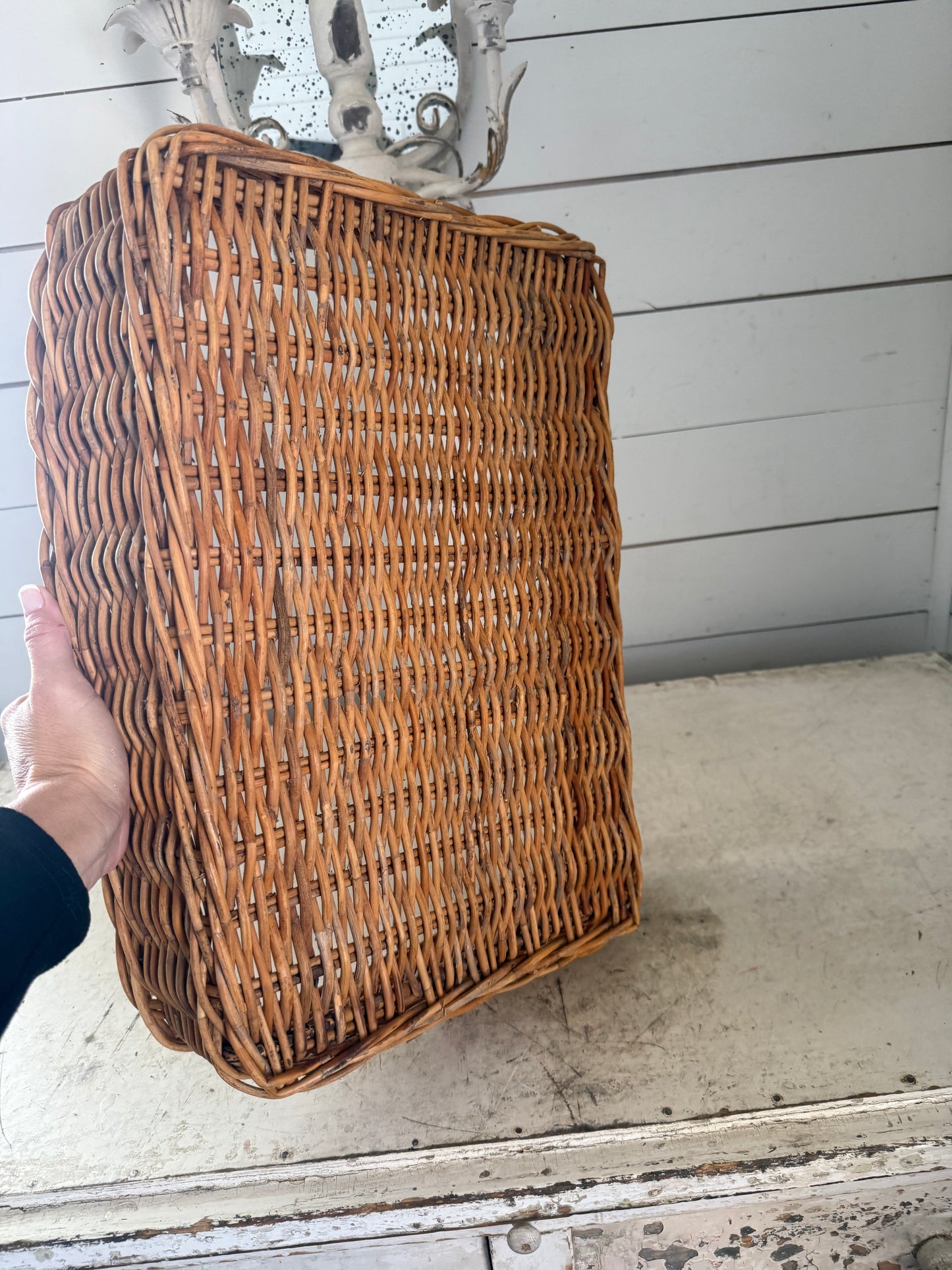 Vintage English Woven Bread Basket