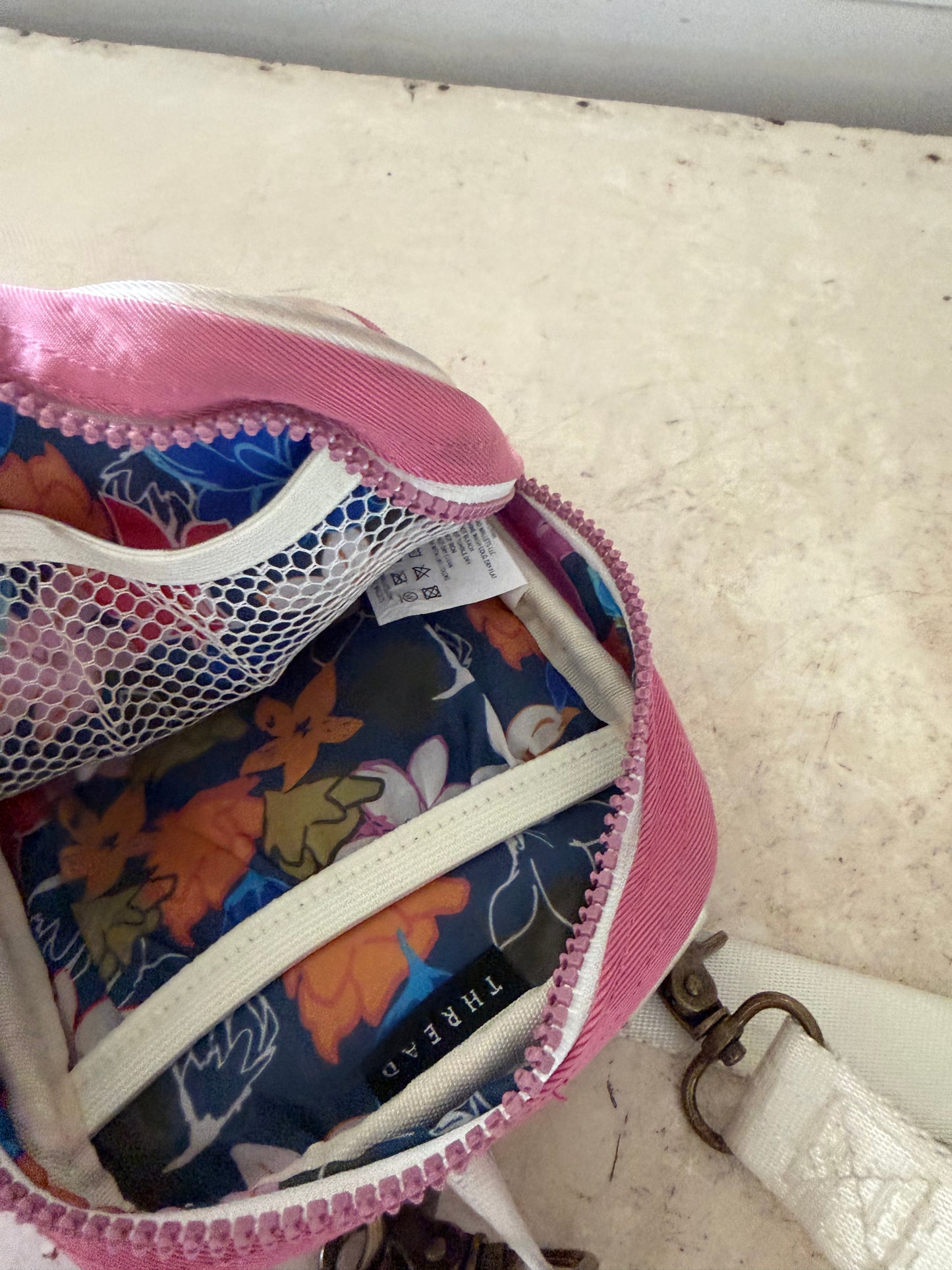 Pink Thread Crossbody Bag
