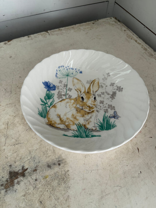 Royal Wessex Easter Bunny Rabbit Butterfly Spring bowl