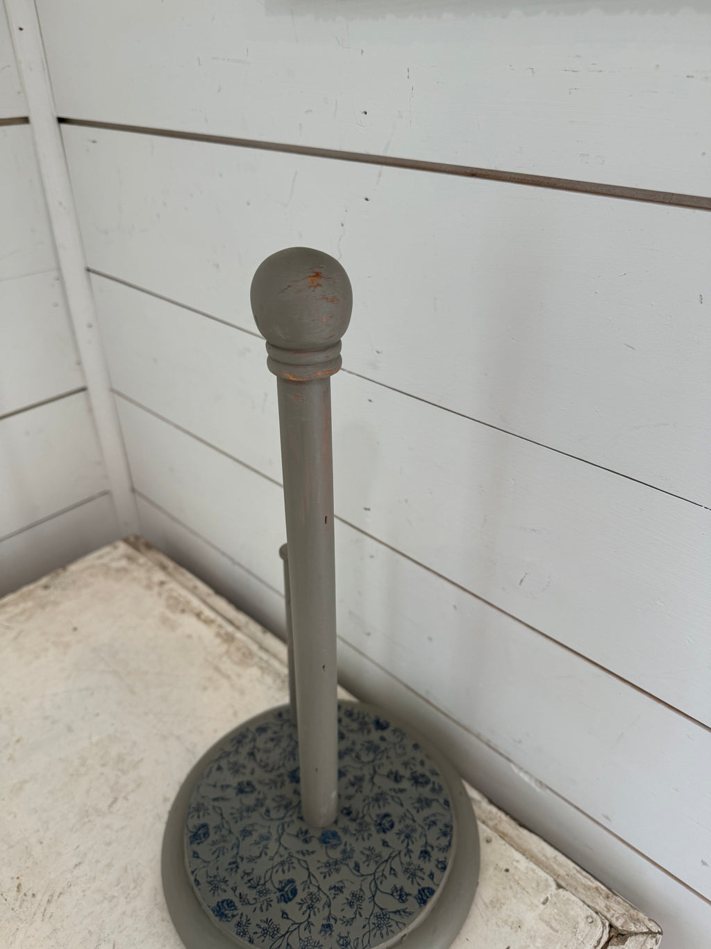 Wood Paper Towel Holder - hand painted