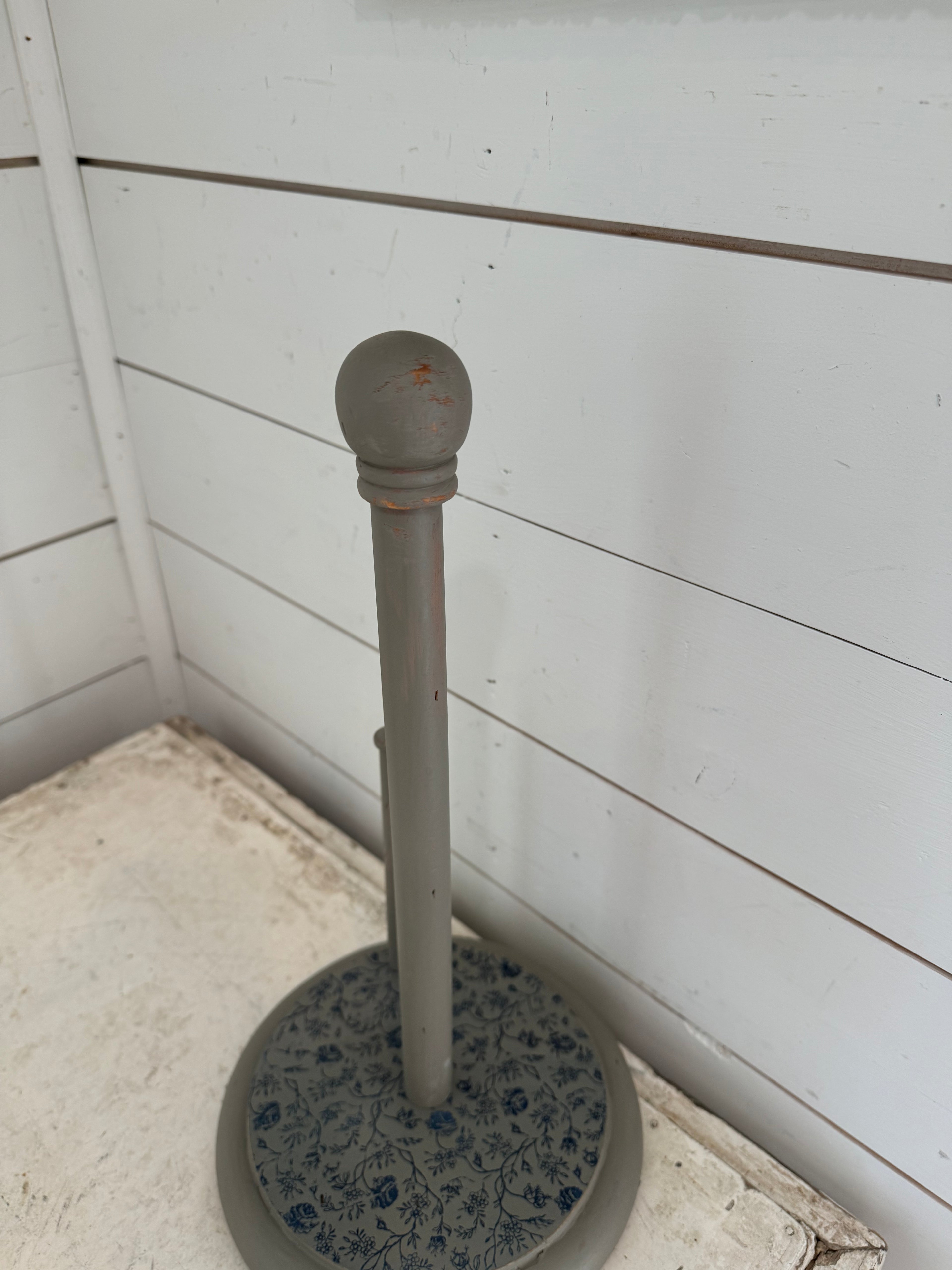 Wood Paper Towel Holder - hand painted
