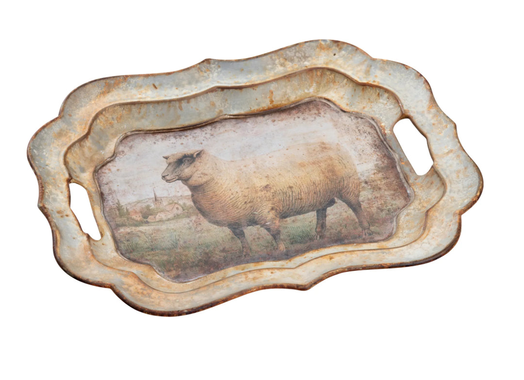 Vintage Style Sheep Tray