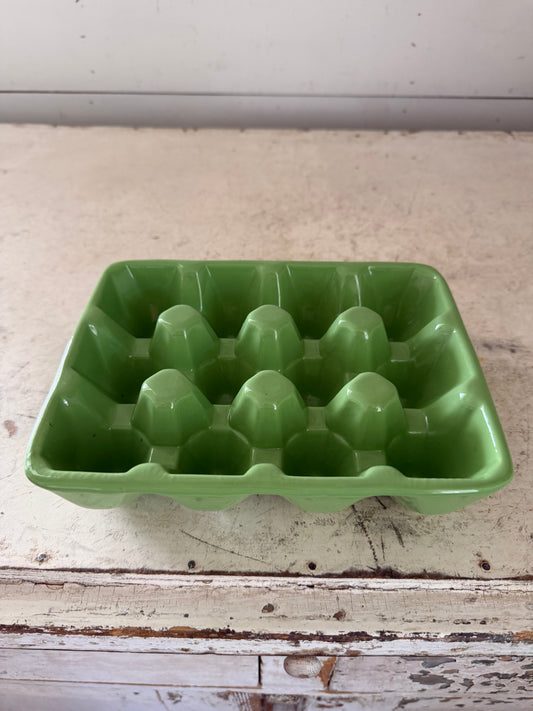 Green Ceramic Egg Holder