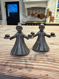 Vintage Choir Boy Figural‎ 3.5" Candle Holders (Pair)