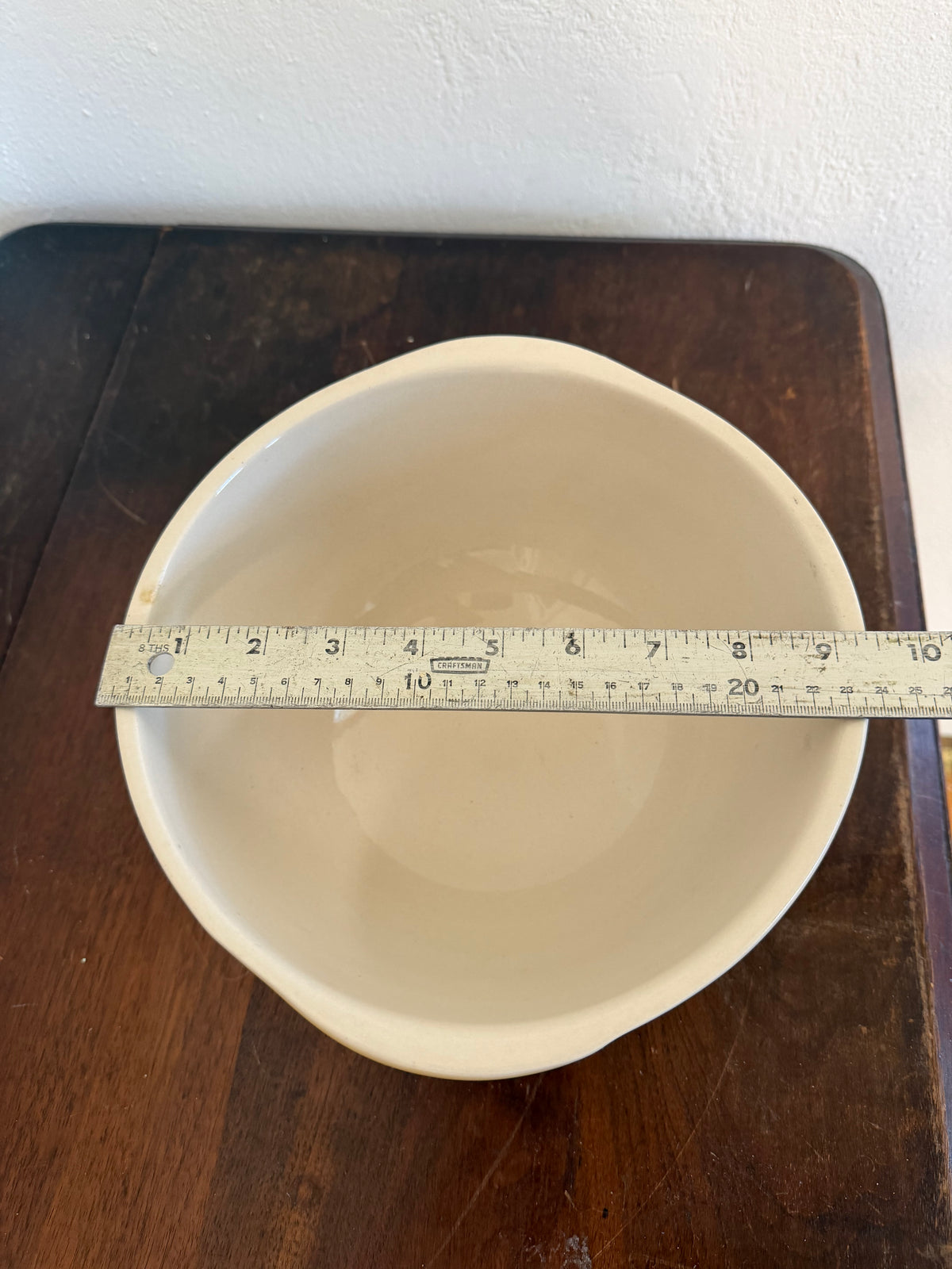 Vintage T.G. Green Gripstand Ceramic 9" Mixing Bowl English Yelloware Serving Bowl