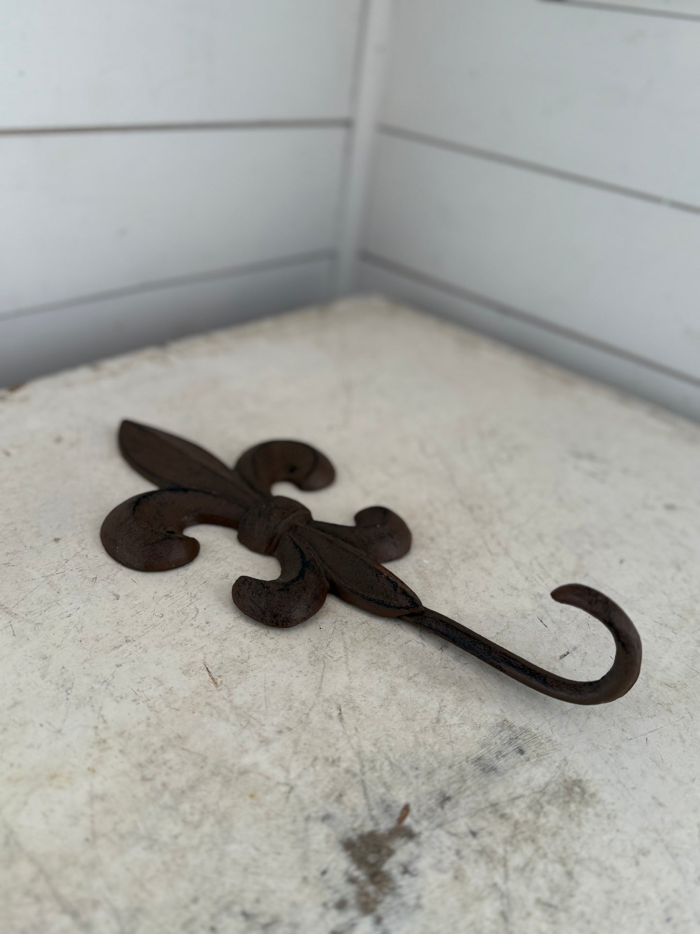 Fleur De Lis Cast Iron Hook