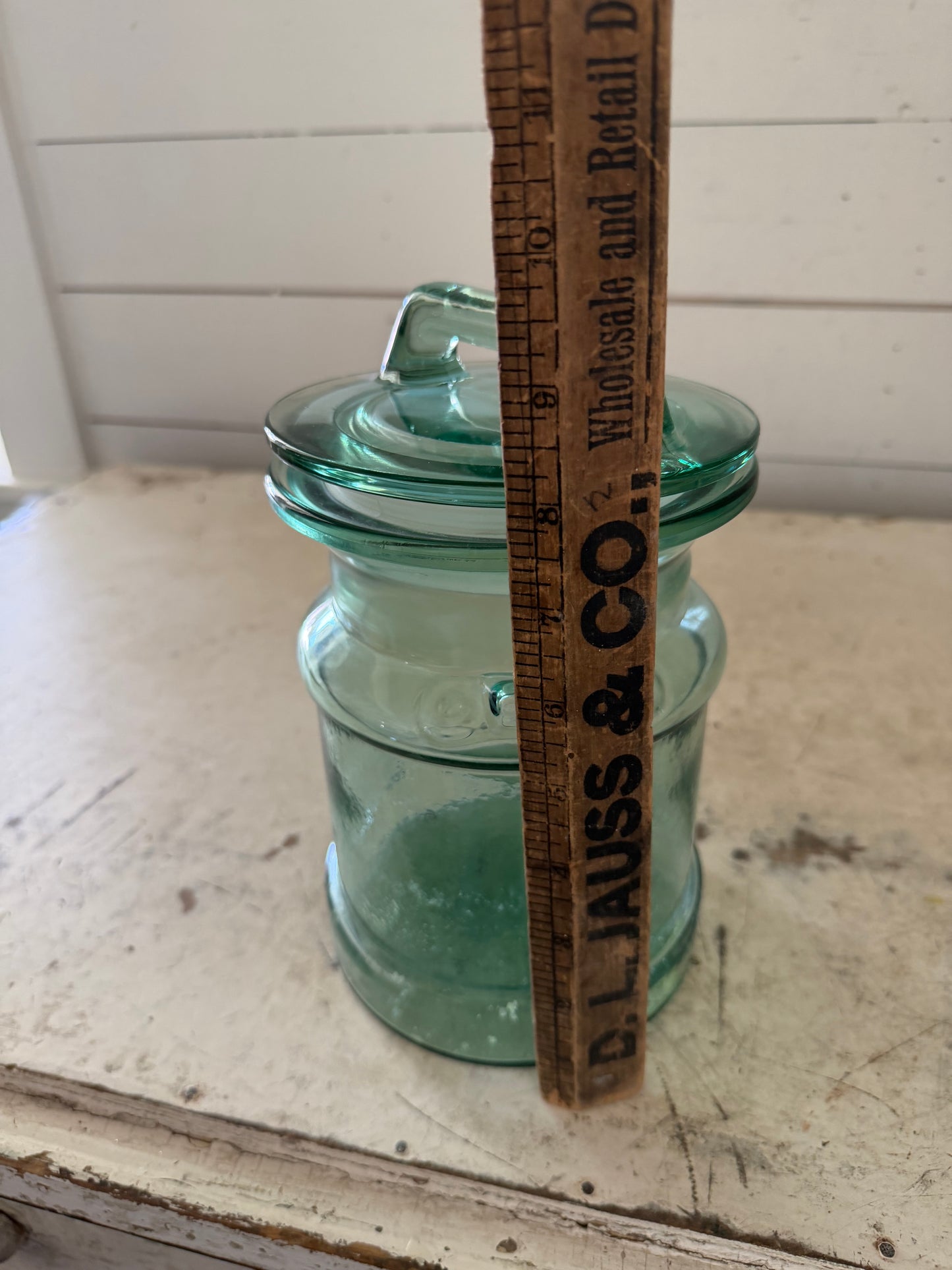 LE Smith Glass Canister/Apothecary Jar-light green