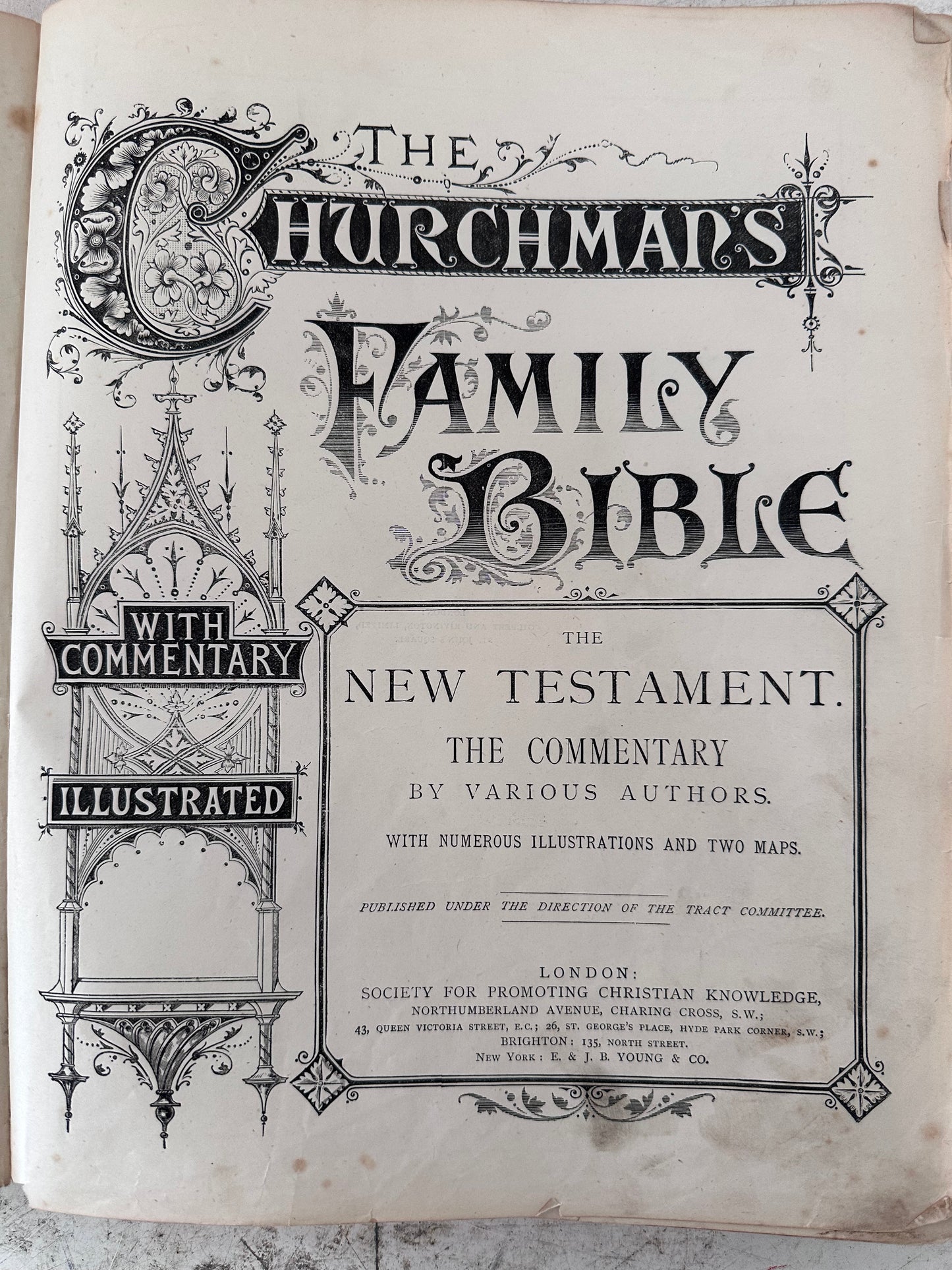 Antique Bible The Churchmans Family Bible (New Testament c. 1870’s)