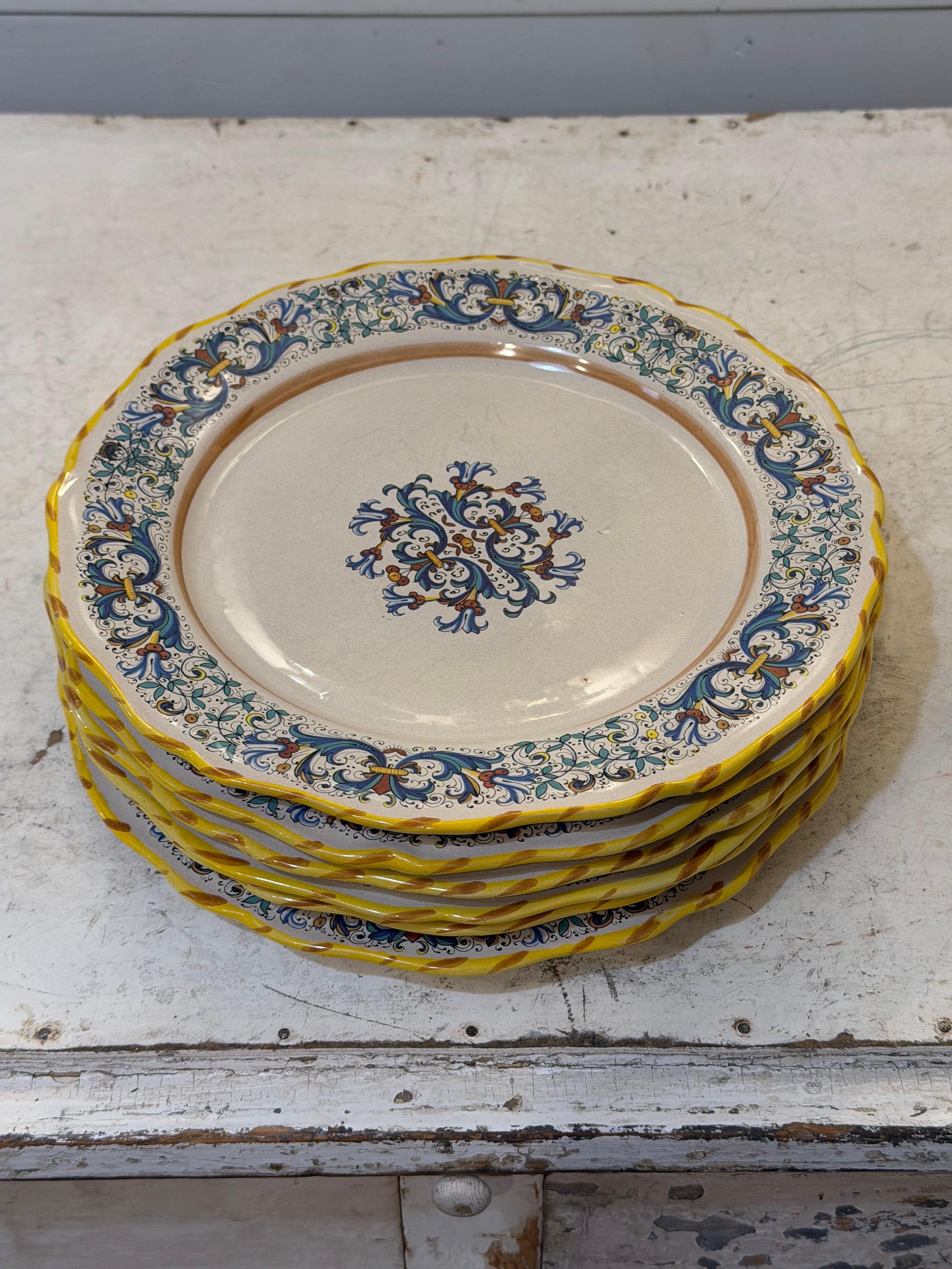 Beautiful vintage 1980s Italian Meridiana Ceramiche dinner plate - sold individually