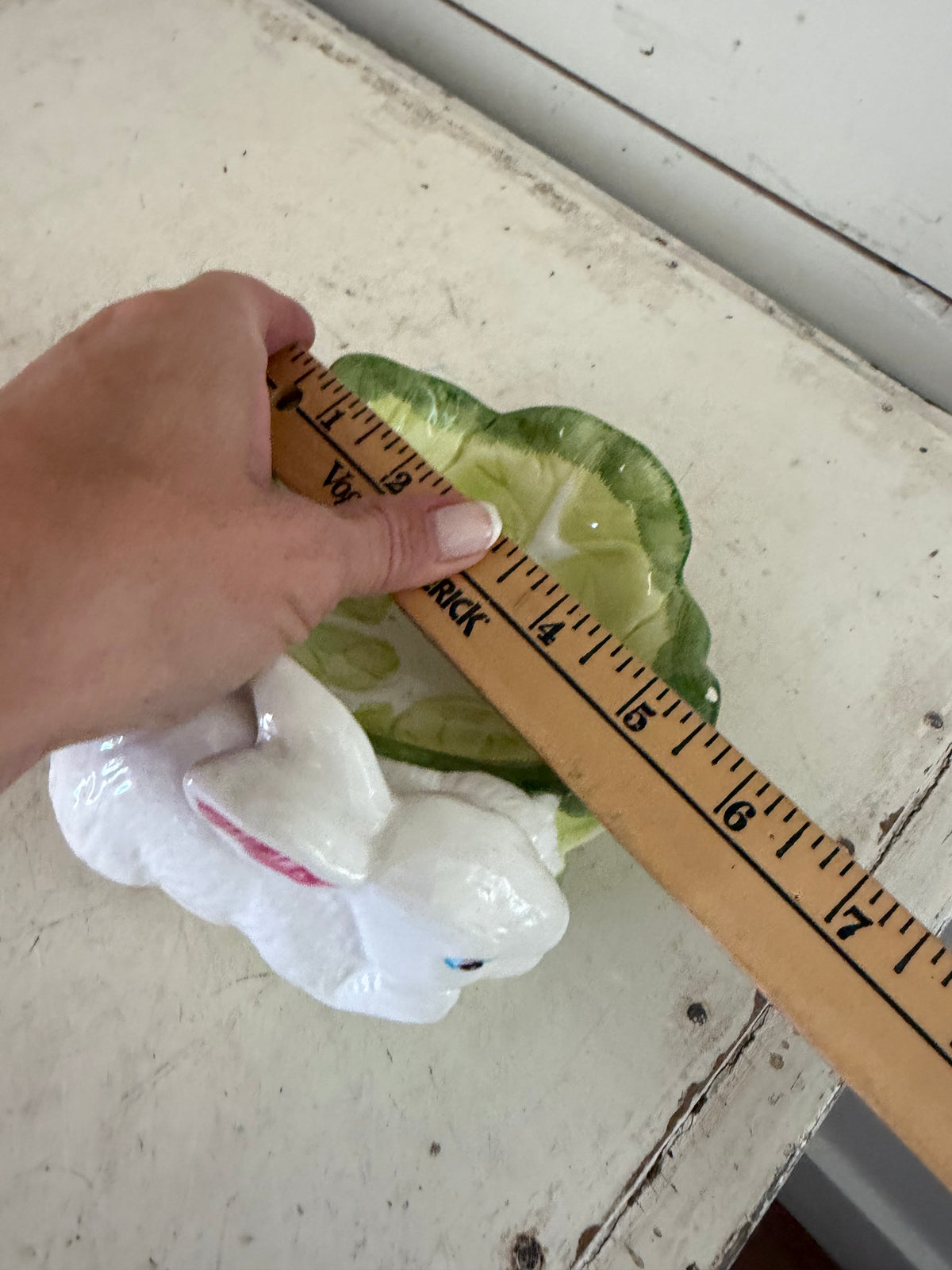 Bunny cabbage soap dish