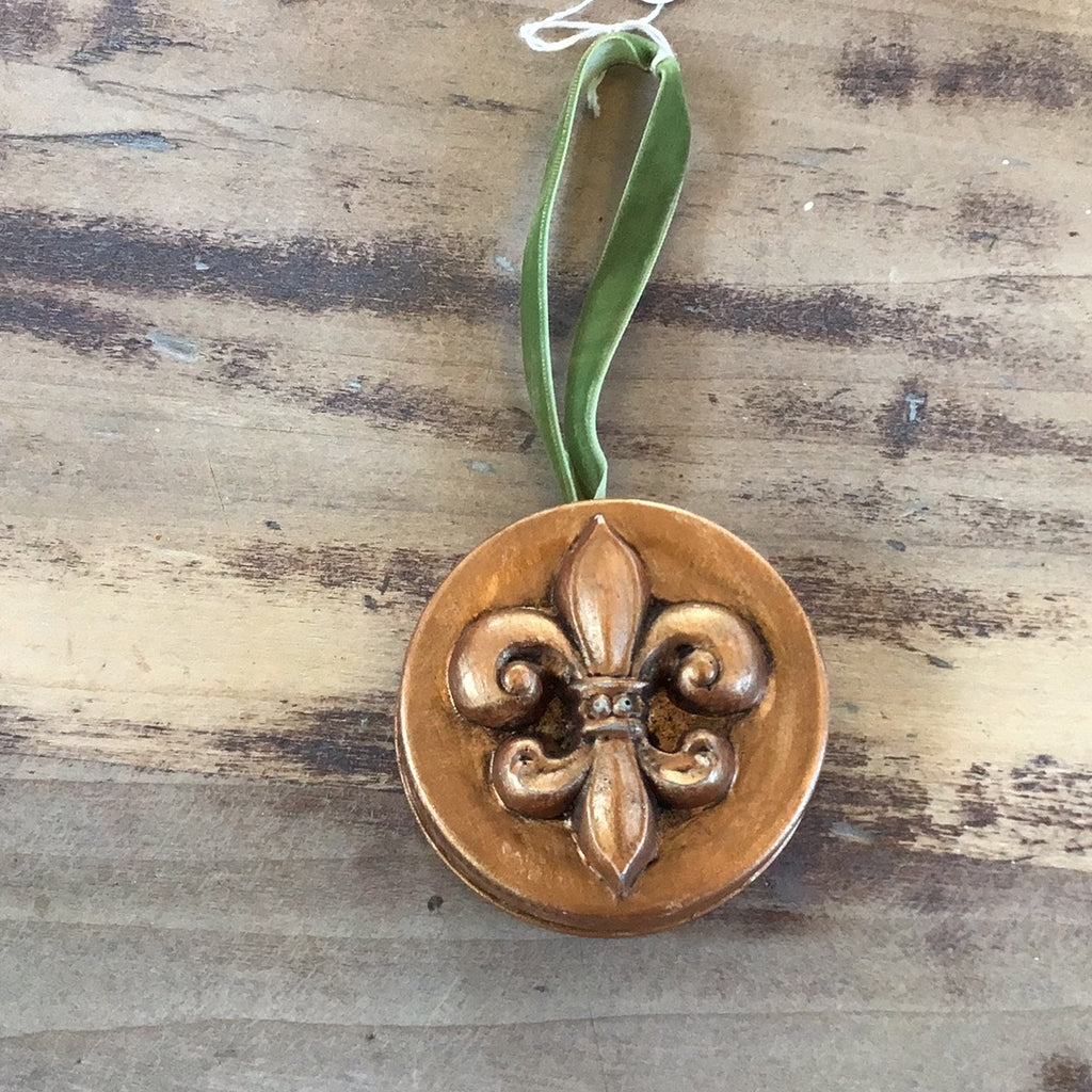 Handmade French Country Copper Round Ornament