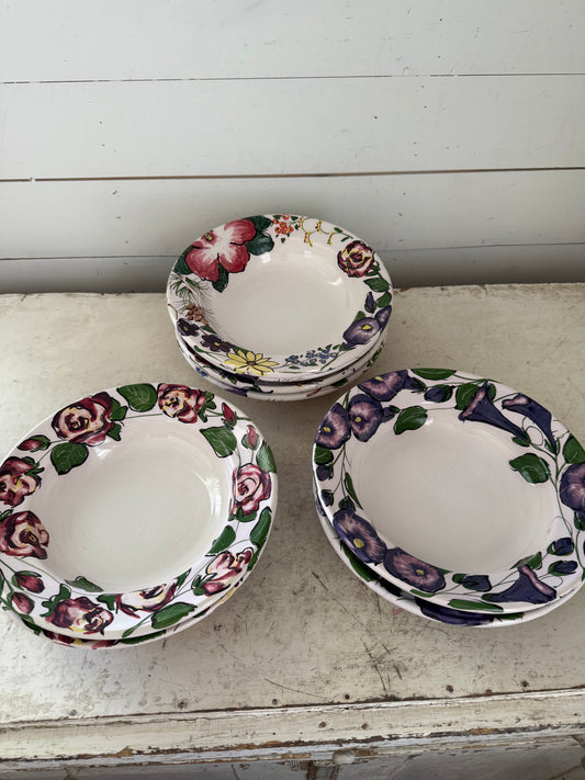 Hand Painted Studio Pottery Soup Bowl Sold individually - Signed by artist