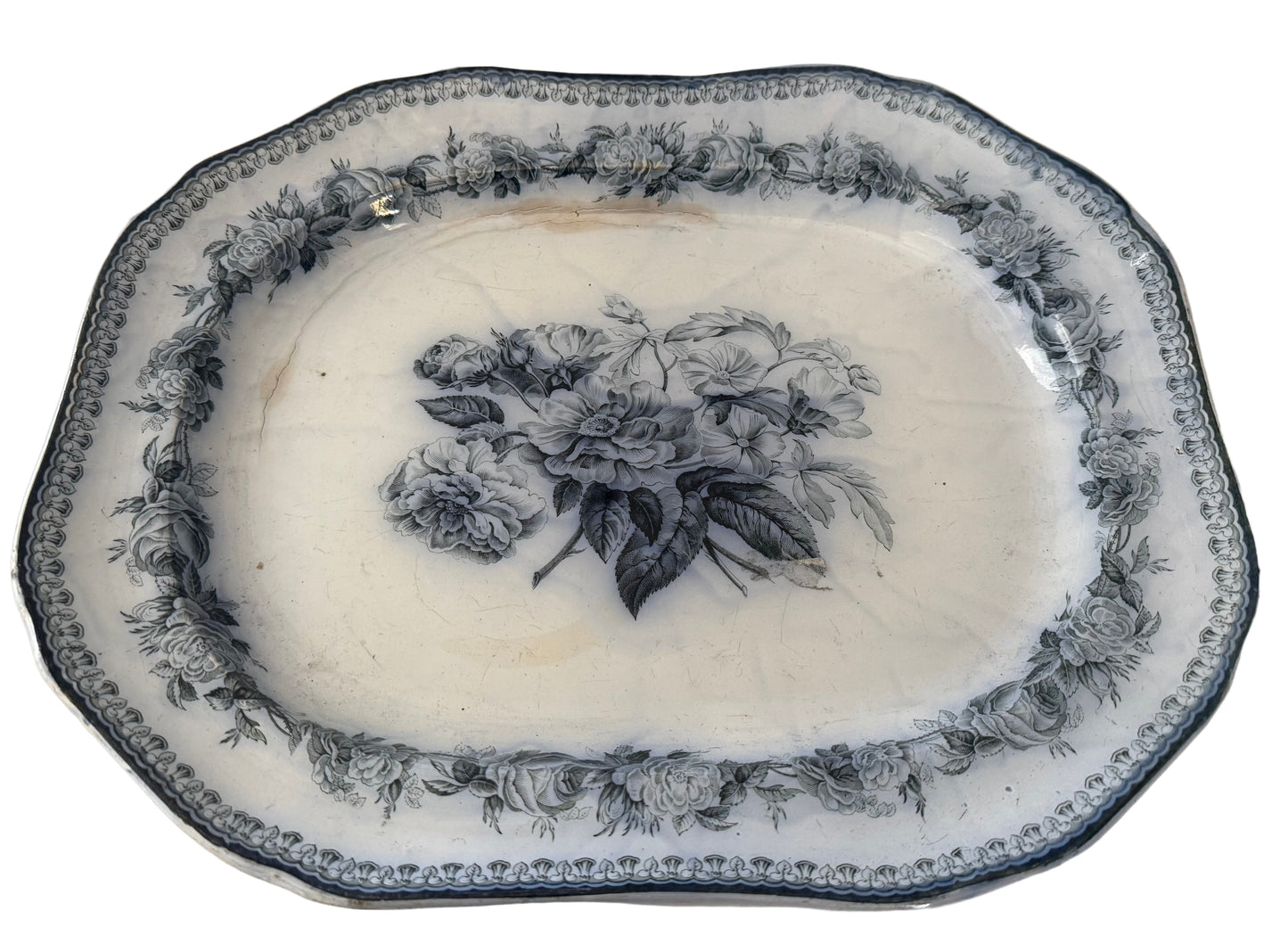 1800’s ANTIQUE Copeland Late Spode pottery Platter - Flow Blue