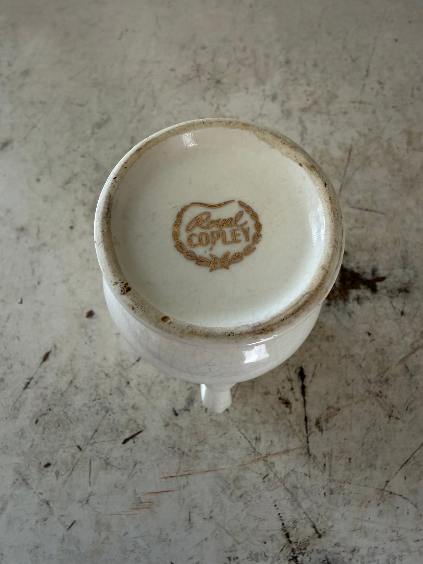 Royal Copley Ceramic Vase has crack