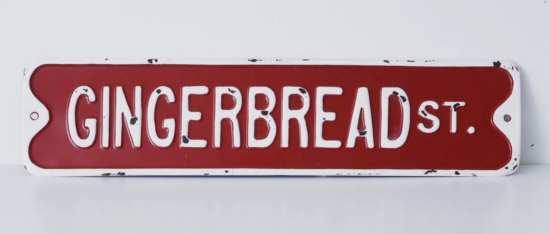 Gingerbread Street Sign