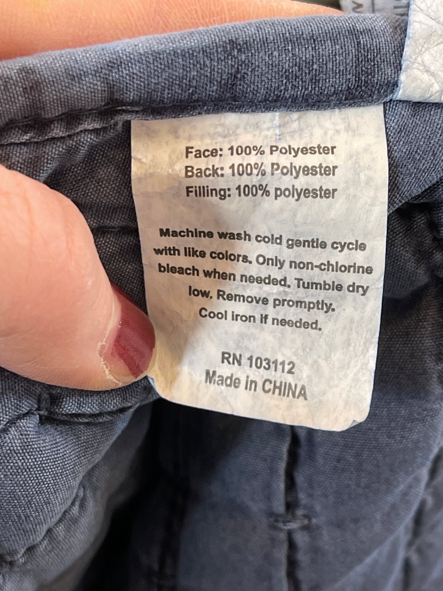 Full/Queen Faded & Soft Navy Quilt