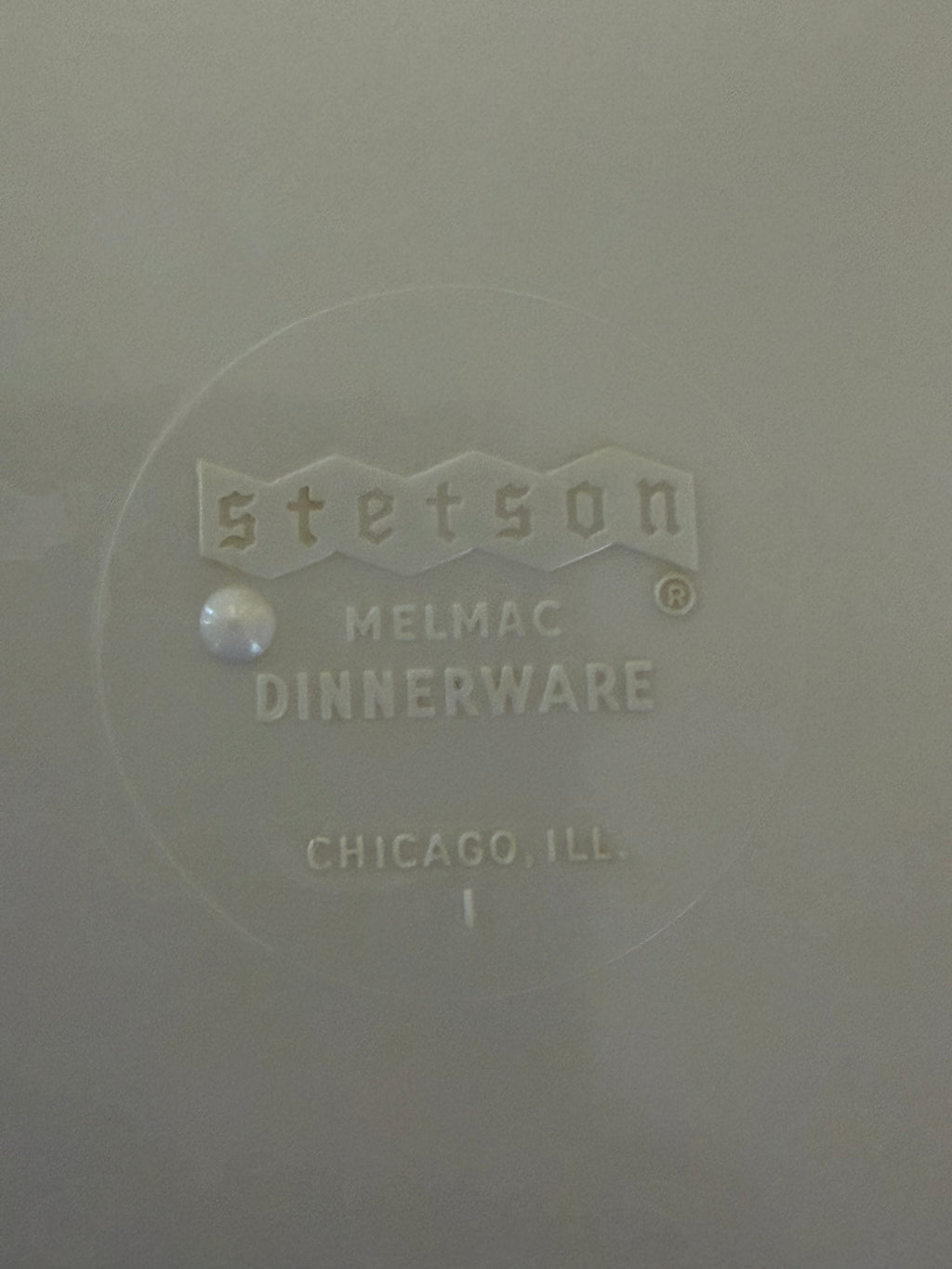 Stetson, Melmac 7” plate sold individually