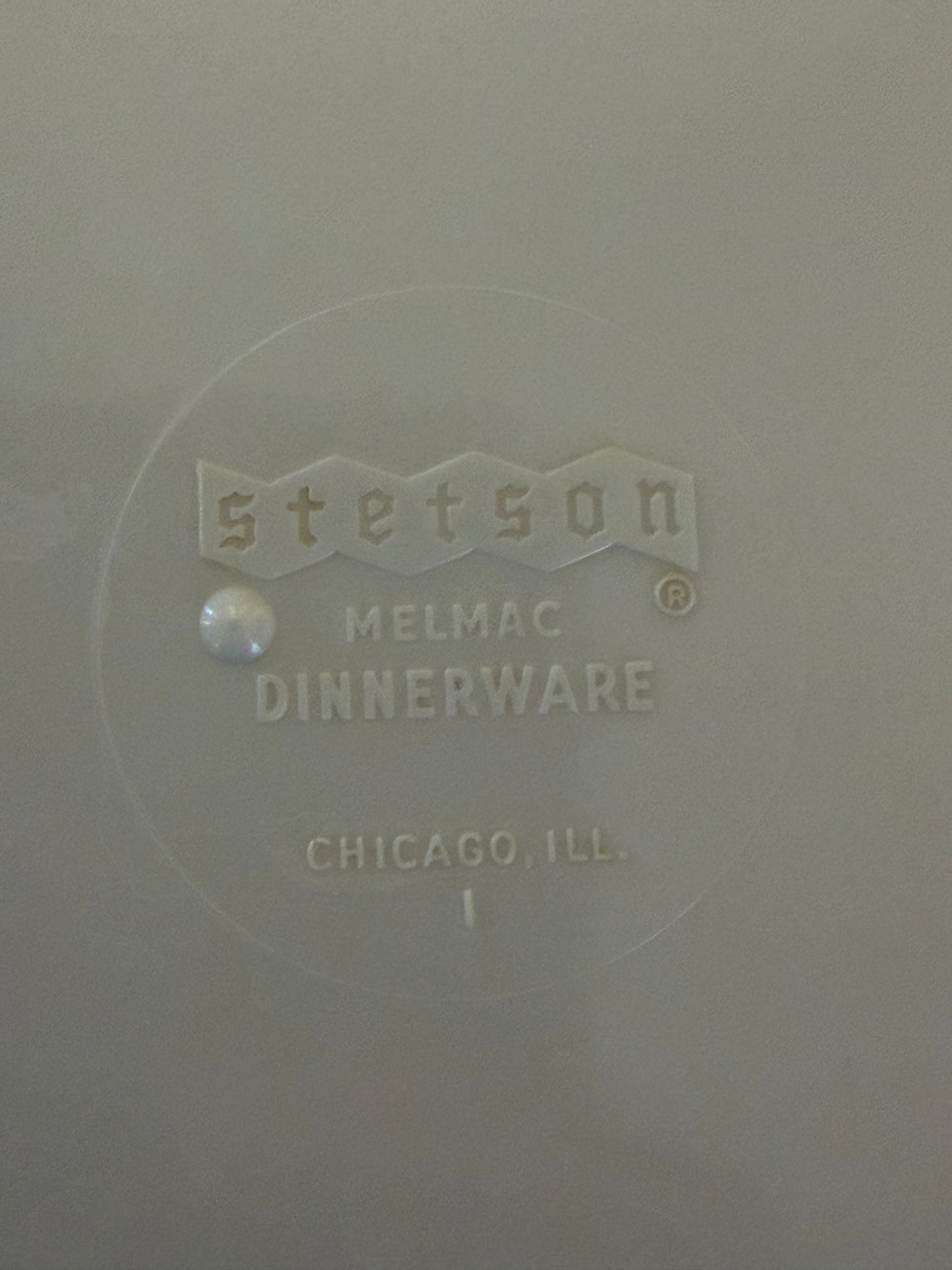 Stetson, Melmac 7” plate sold individually