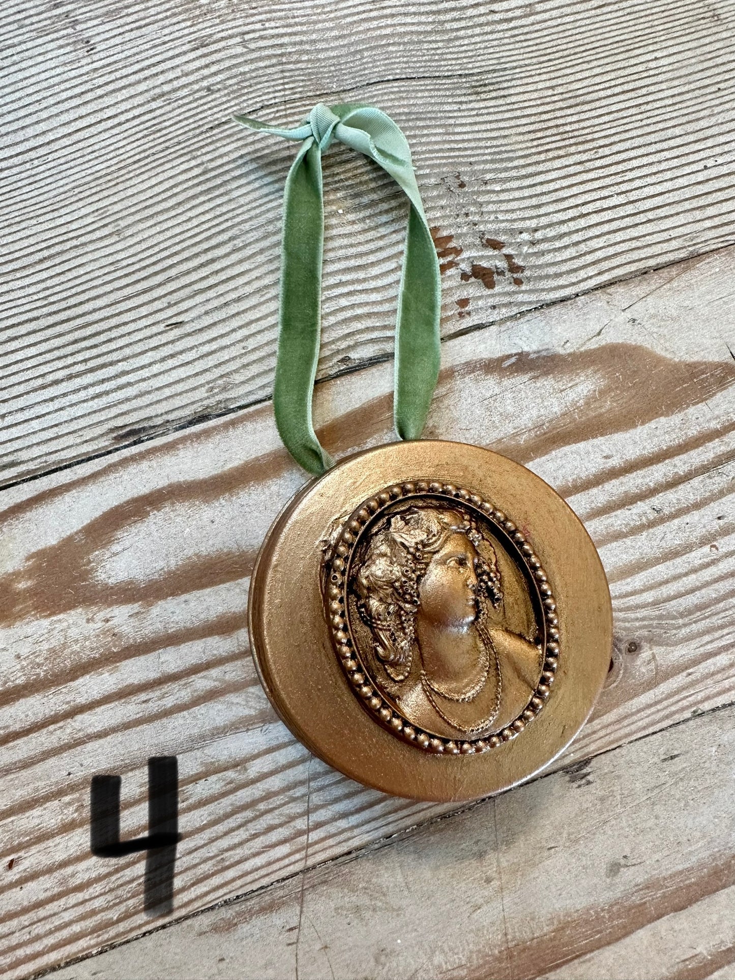 Handmade French Country Copper Round Ornament