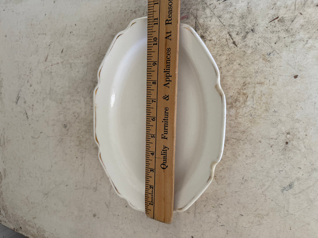 Antique China ruffled edge platter 11”