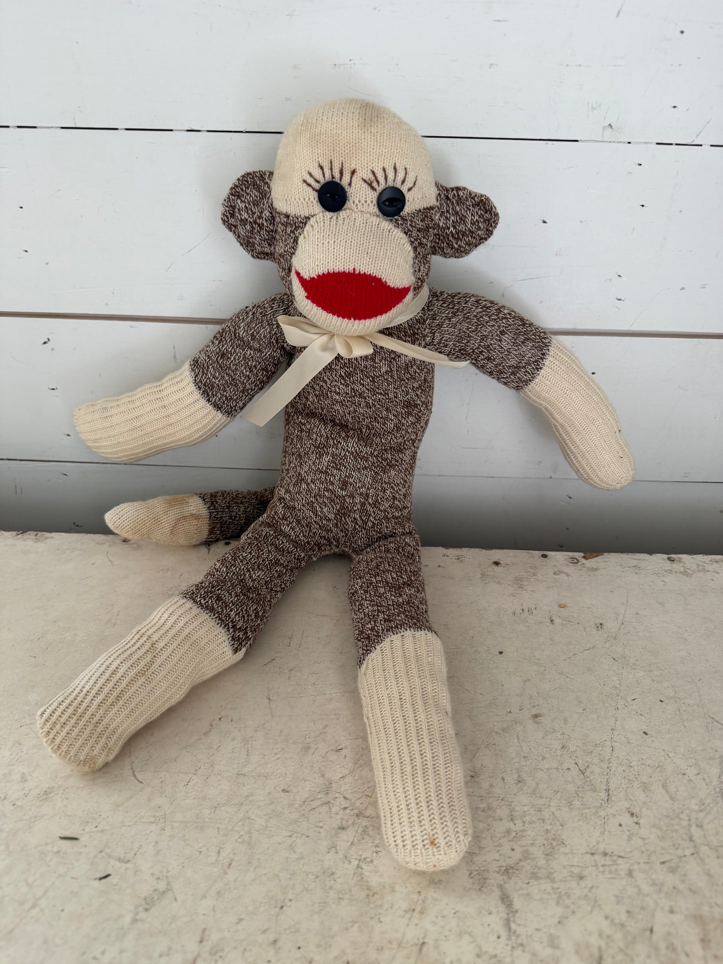Vintage sock monkey doll