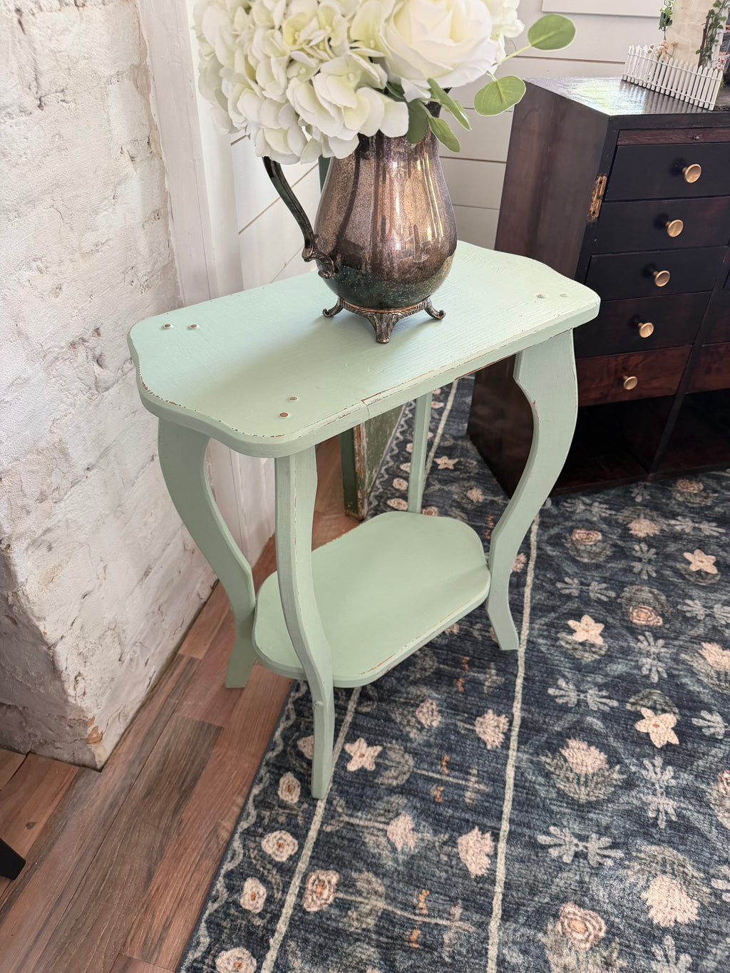 Oak two Tiered Side Table
