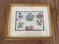 Floral Print in Gold Frame 11” across