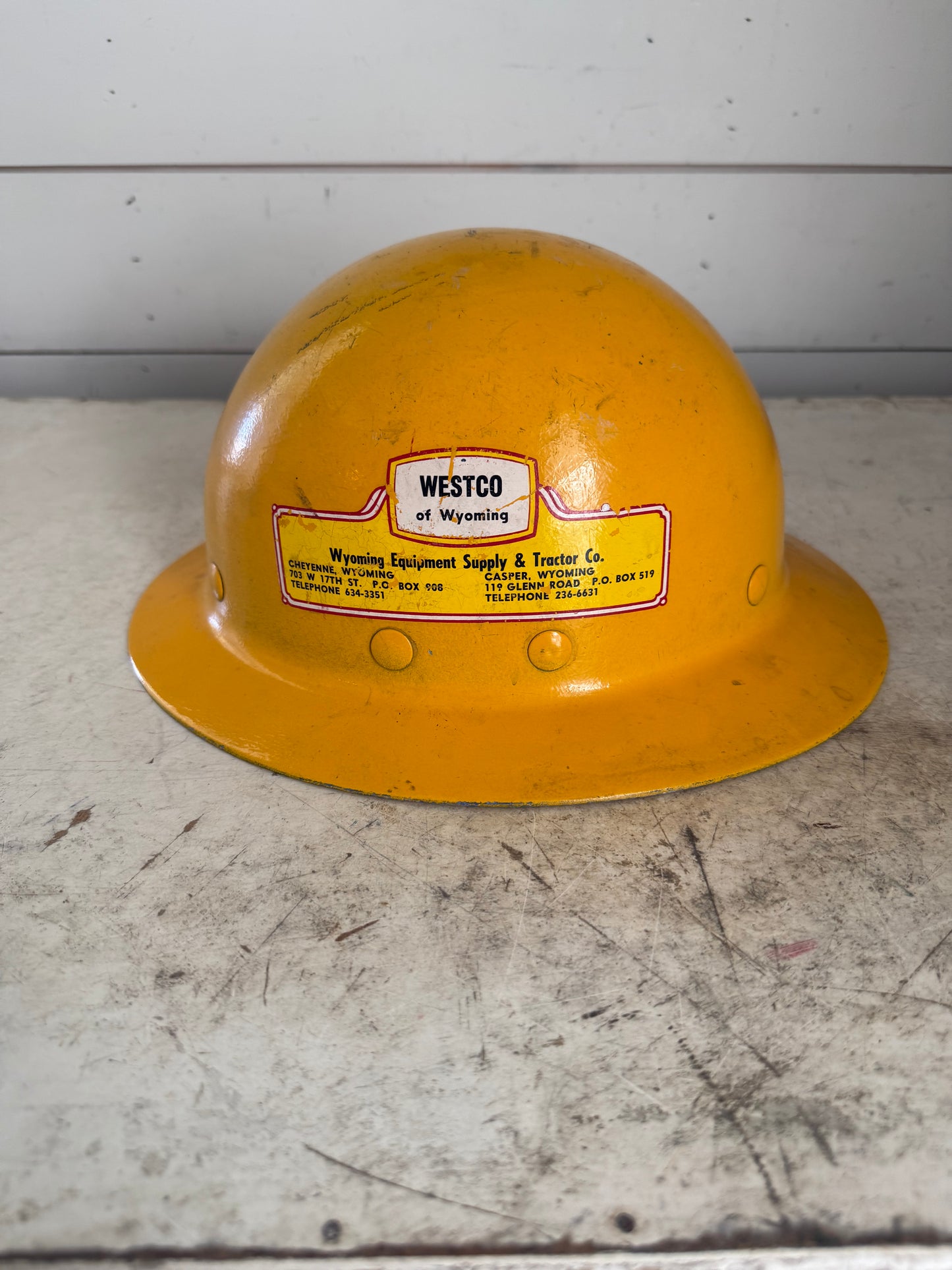 Vintage MSA Skullgard full-brim hard hat - Westco of Wyoming Equipment Supply & Tractor Co