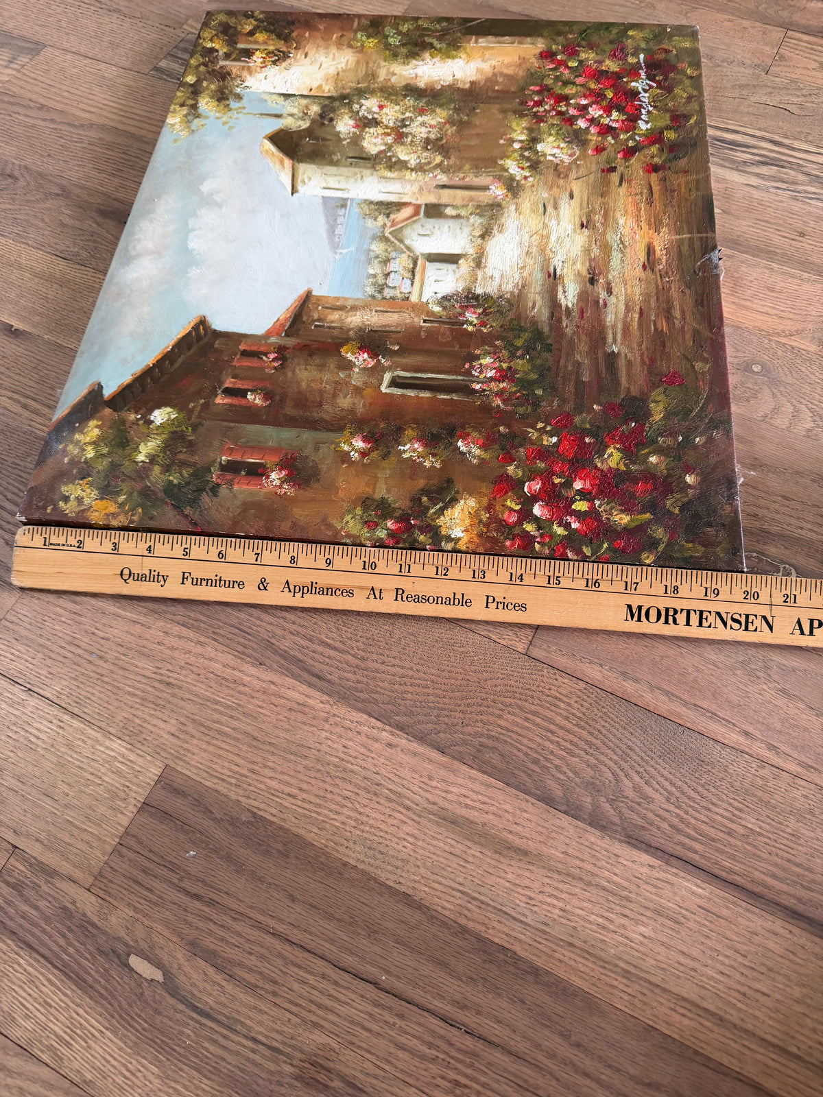 Original Art Hand Painted Villa On Canvas