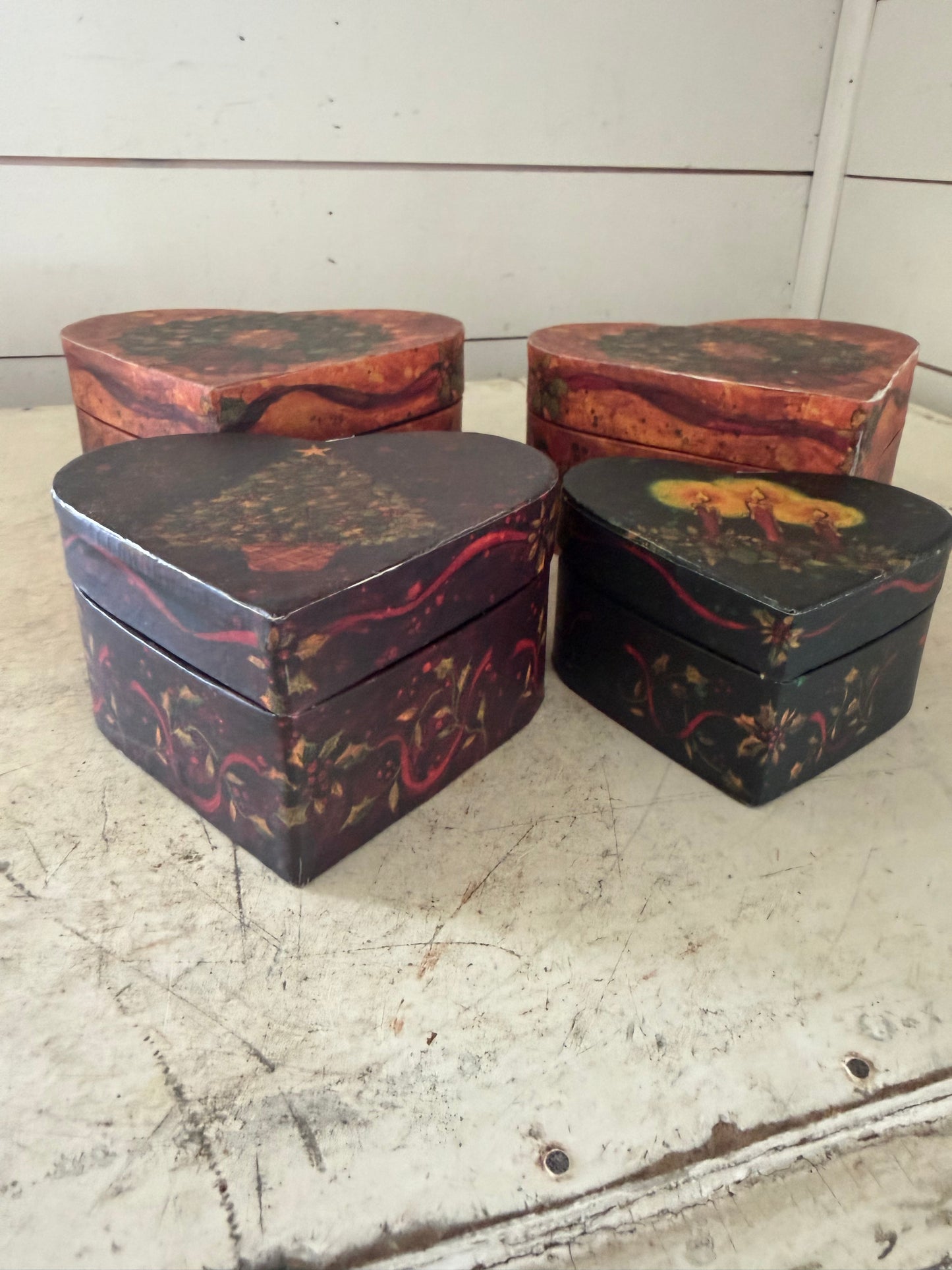 Nesting heart boxes will be sold in a set of three and one individually Will get makeover